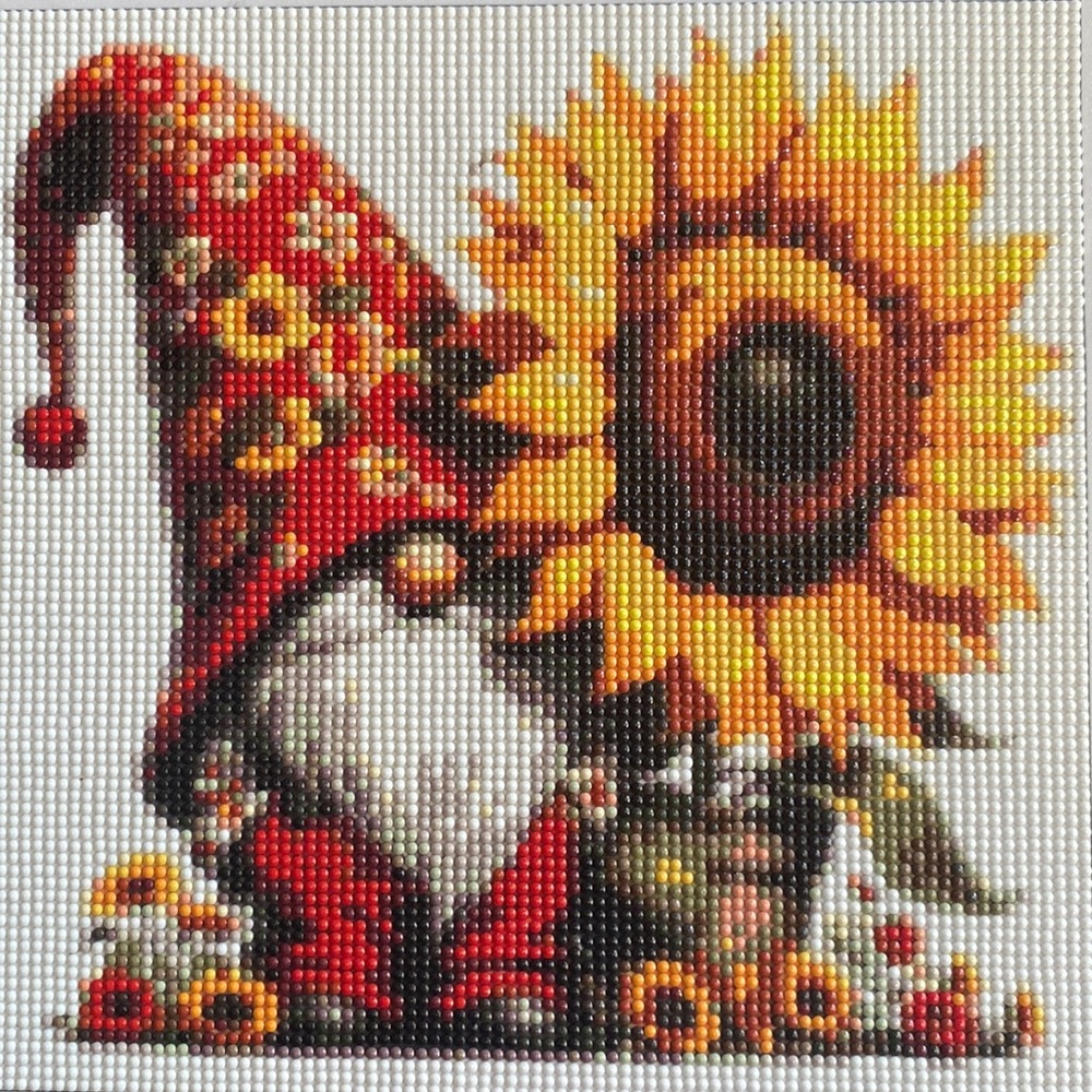 Summer Sunflower Gnome Diamond Dot Art Picture Painting